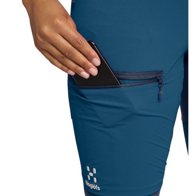 Haglöfs Mid Slim Pant W – Pantaloni softshell outdoor - Albastru/albastru închis Dark Ocean/Tarn Blue