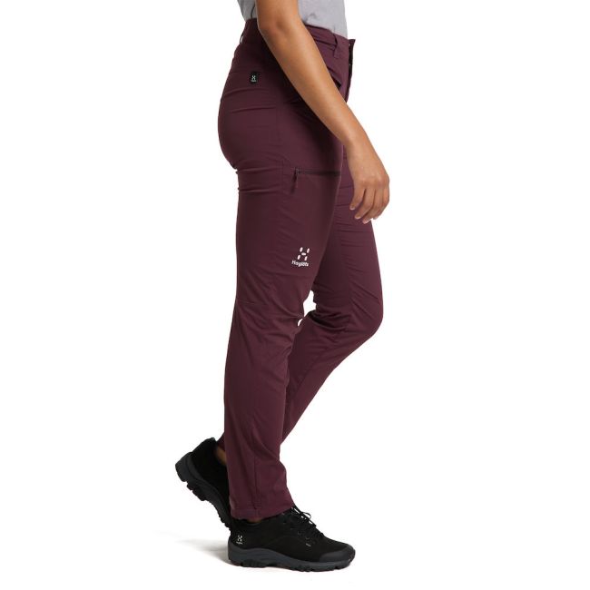 Haglöfs Lite Standard Pant W – Pantaloni outdoor ușori de vară - Roșu închis