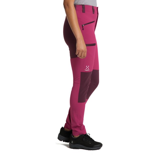 Haglöfs Mid Slim Pant W – Pantaloni softshell outdoor - Roz/roșu închis