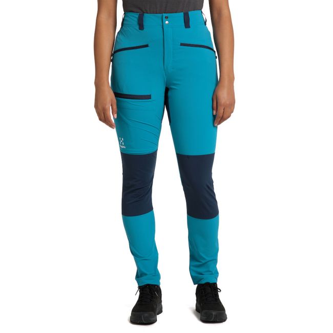 Haglöfs Mid Slim Pant W – Pantaloni softshell outdoor - Albastru deschis/albastru închis