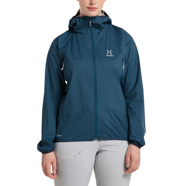 Haglöfs L.I.M Proof Jacket W – Geacă impermeabilă ultraușoară - Albastru Dark Ocean