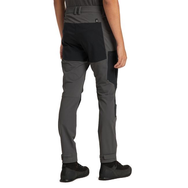 Haglöfs Rugged Slim Pant – Pantaloni softshell outdoor - Gri/negru Magnetite/True Black