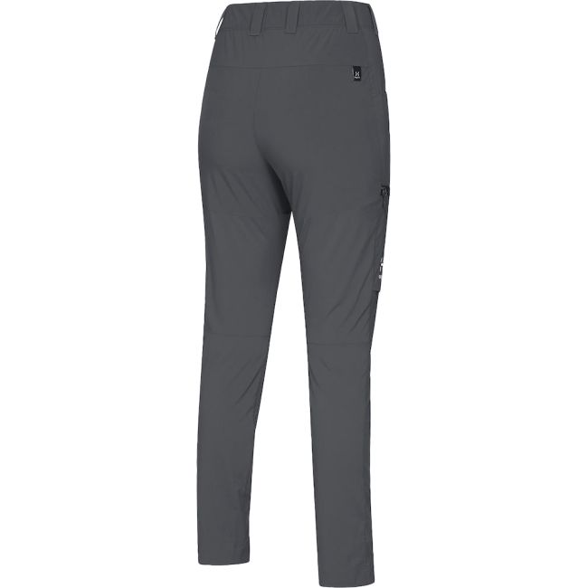 Haglöfs Lite Slim Pant W – Pantaloni outdoor ușori de vară - Gri Magnetite