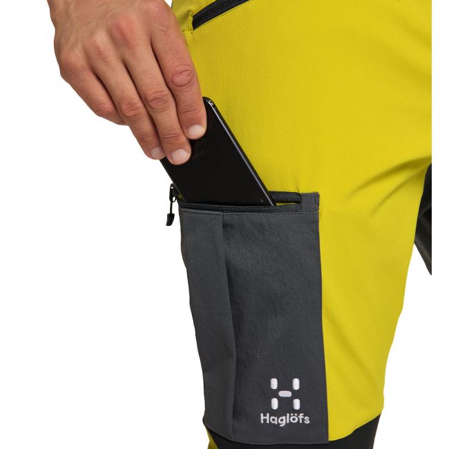 Haglöfs Rugged Slim Pant – Pantaloni softshell outdoor - Verde deschis/negru
