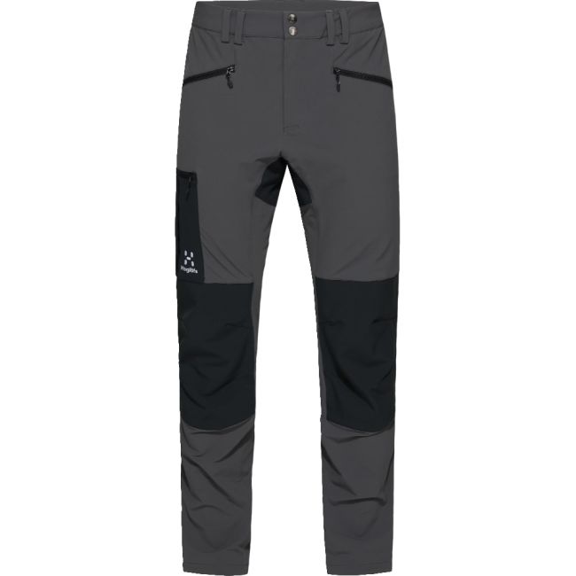 Haglöfs Rugged Slim Pant – Pantaloni softshell outdoor - Gri/negru Magnetite/True Black