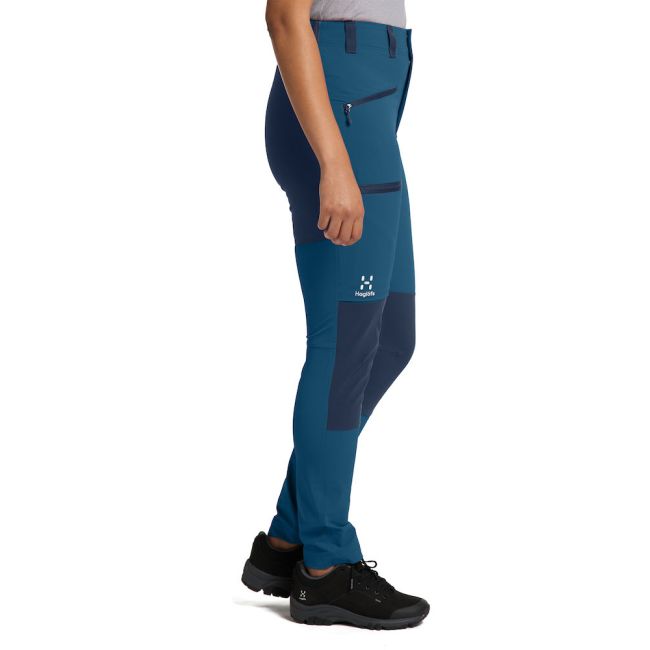 Haglöfs Mid Slim Pant W – Pantaloni softshell outdoor - Albastru/albastru închis Dark Ocean/Tarn Blue