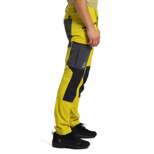 Haglöfs Rugged Slim Pant – Pantaloni softshell outdoor - Verde deschis/negru