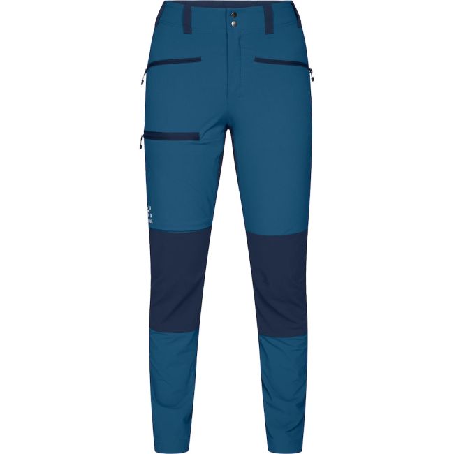 Haglöfs Mid Slim Pant W – Pantaloni softshell outdoor - Albastru/albastru închis Dark Ocean/Tarn Blue