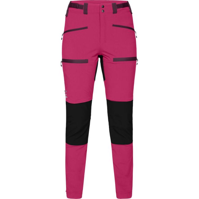 Haglöfs Rugged Slim Pant W – Pantaloni softshell outdoor - Roz/negru