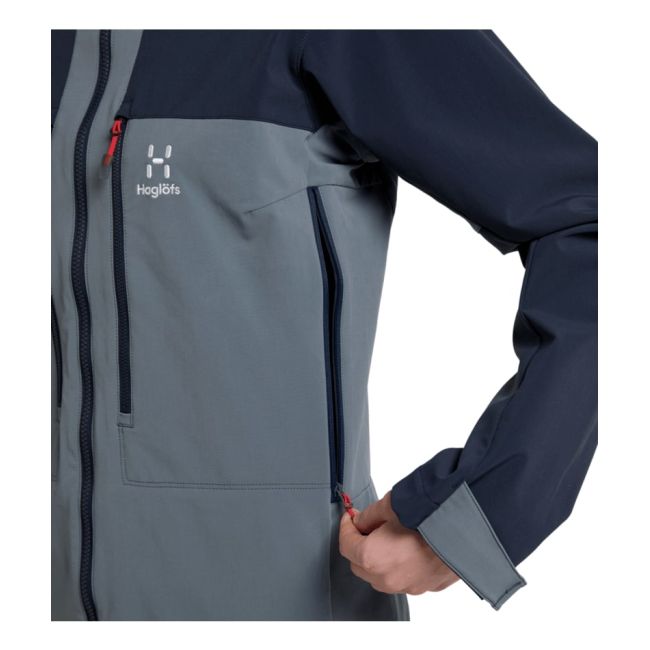 Haglöfs Roc Sight Softshell Jacket W – Geacă softshell tehnică - Albastru Steel Blue/Tarn Blue