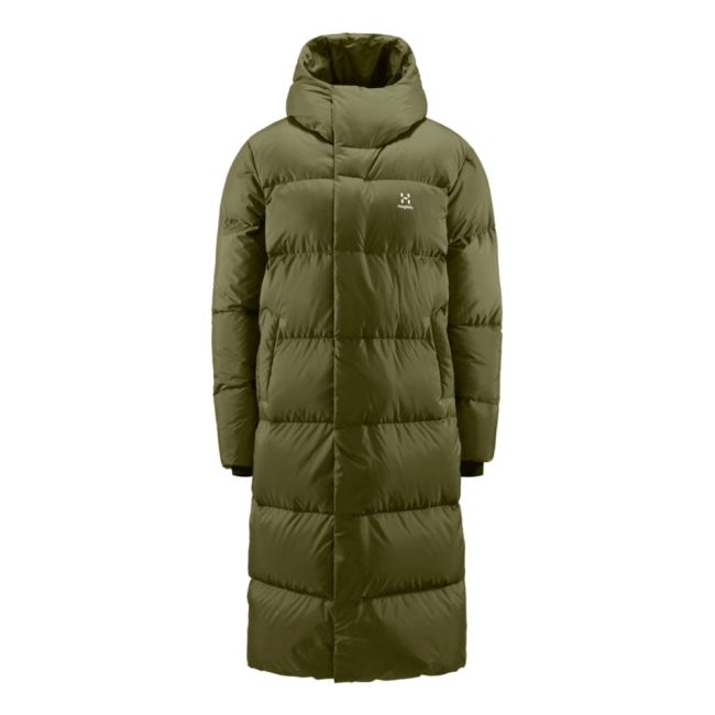 Haglöfs Long Down Parka W – Parka lungă din puf - Verde Olive Green