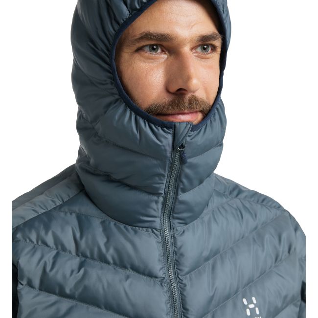 Haglöfs Särna Mimic Hood – Geacă izolată Mimic cu glugă - Albastru Steel Blue