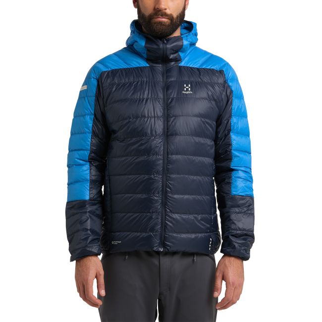 Haglöfs L.I.M Down Hood – Geacă din puf ultraușoară cu glugă - Albastru Tarn Blue/Nordic Blue