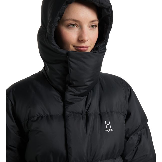 Haglöfs Long Down Parka W – Parka lungă din puf - Negru True Black