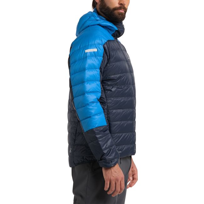 Haglöfs L.I.M Down Hood – Geacă din puf ultraușoară cu glugă - Albastru Tarn Blue/Nordic Blue