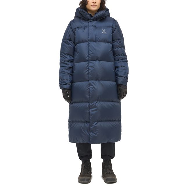 Haglöfs Long Down Parka W – Parka lungă din puf - Albastru închis Tarn Blue