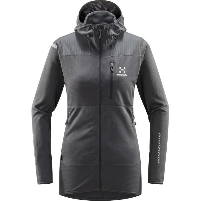 Haglöfs L.I.M Mid Fast Hood W – Hanorac strat intermediar ultraușor - Gri închis Magnetite