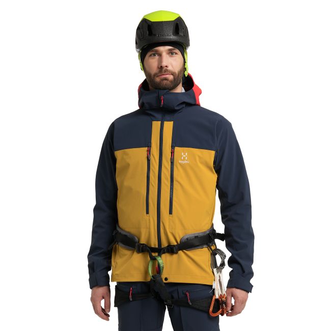 Haglöfs Roc Sight Softshell Jacket – Geacă softshell tehnică - Galben/albastru