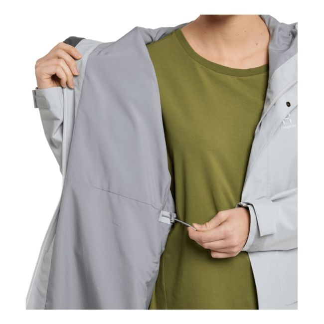 Haglöfs Aria Proof Parka W – Parka impermeabilă - Gri Stone Grey