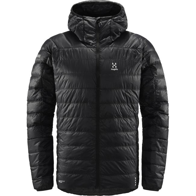 Haglöfs L.I.M Down Hood – Geacă din puf ultraușoară cu glugă - Negru True Black
