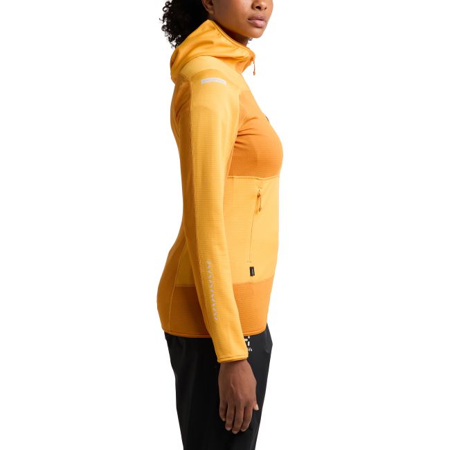 Haglöfs L.I.M Mid Fast Hood W – Hanorac strat intermediar ultraușor - Galben Sunny Yellow/Desert Yellow