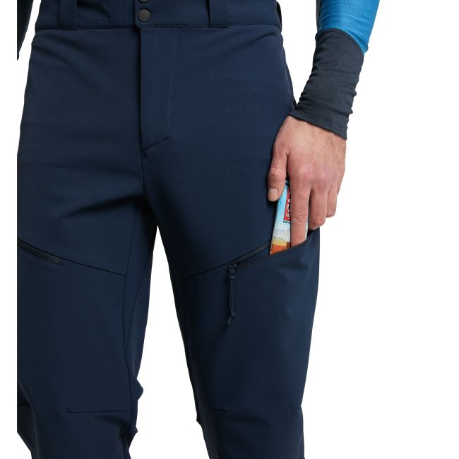 Haglöfs Discover Touring Pant – Pantaloni softshell pentru tură de schi - Albastru închis Tarn Blue