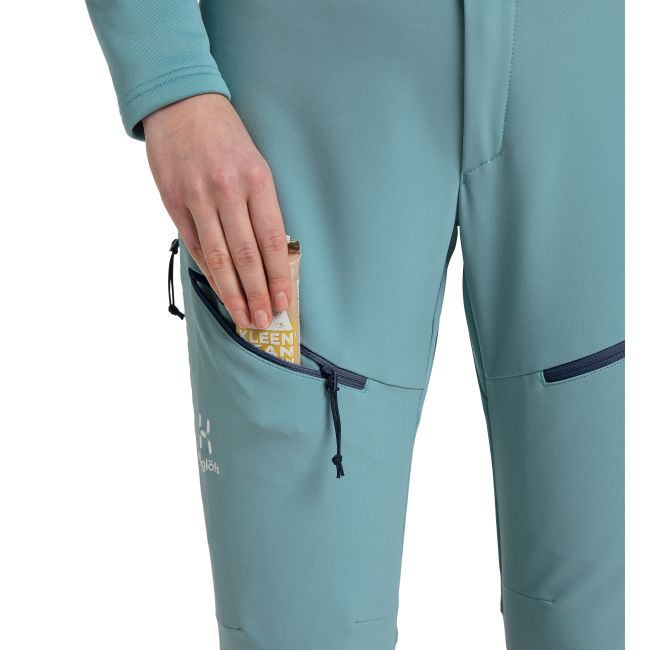 Haglöfs Discover Touring Pant W – Pantaloni softshell pentru tură de schi - Albastru deschis Frost Blue