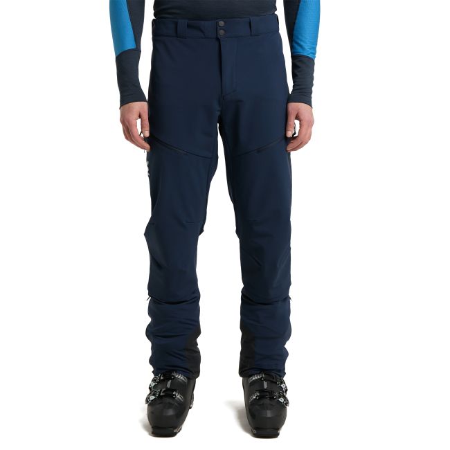 Haglöfs Discover Touring Pant – Pantaloni softshell pentru tură de schi - Albastru închis Tarn Blue