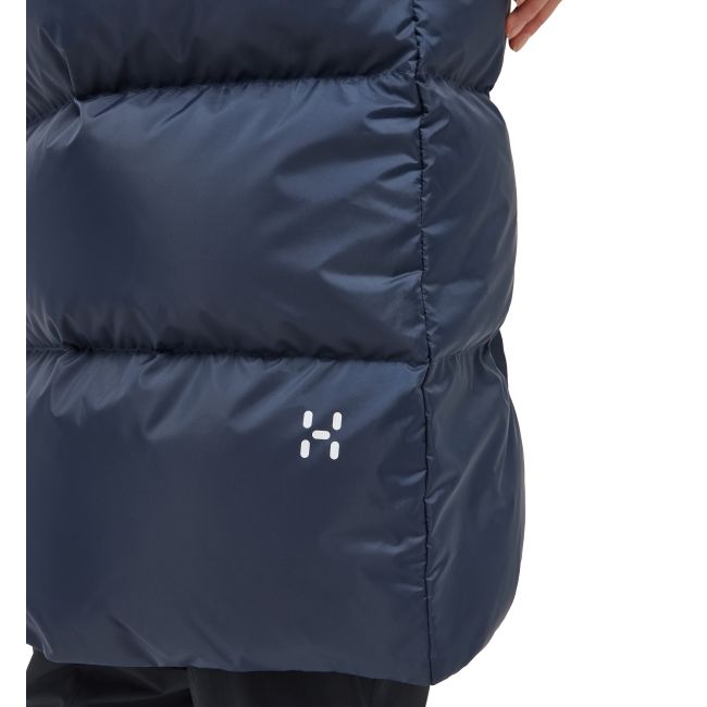 Haglöfs Long Down Parka W – Parka lungă din puf - Albastru închis Tarn Blue
