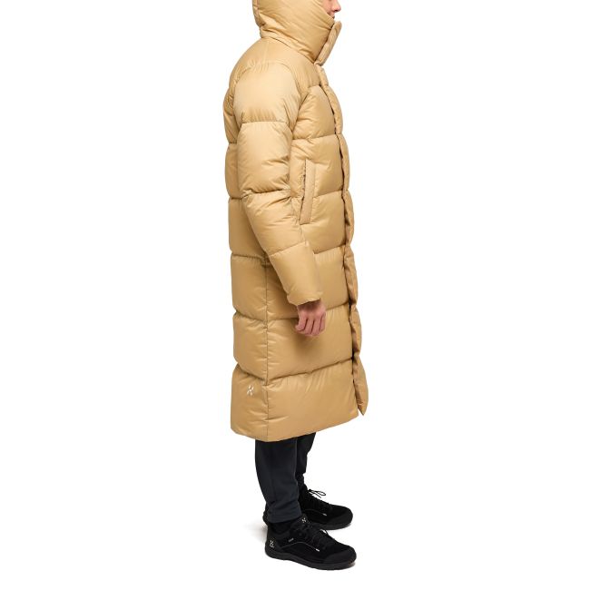 Haglöfs Long Down Parka W – Parka lungă din puf - Bej Sand