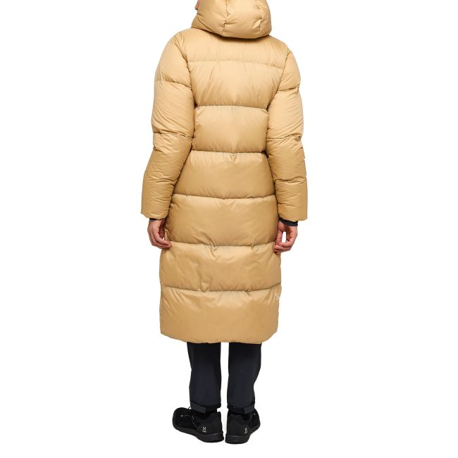 Haglöfs Long Down Parka W – Parka lungă din puf - Bej Sand