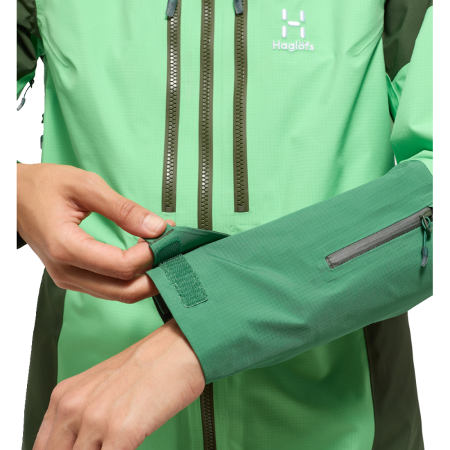 Haglöfs Spitz GTX PRO Jacket W – Geacă GORE-TEX PRO pentru alpinism - Verde
