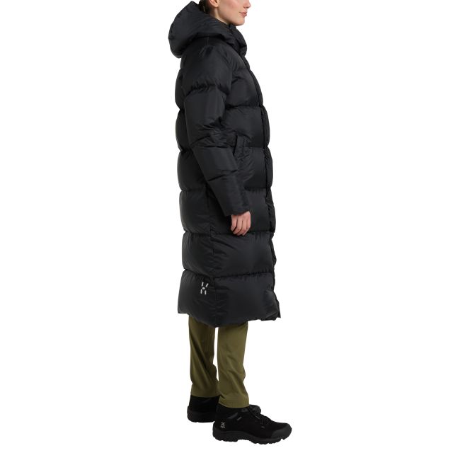 Haglöfs Long Down Parka W – Parka lungă din puf - Negru True Black