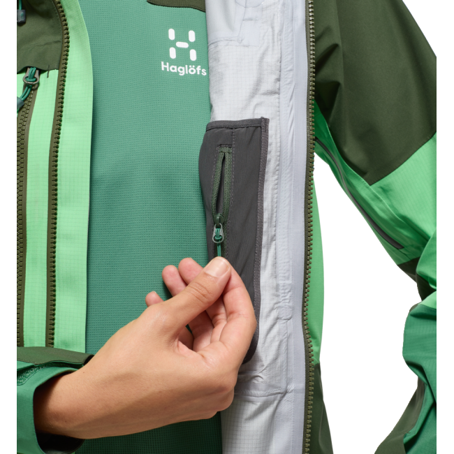 Haglöfs Spitz GTX PRO Jacket W – Geacă GORE-TEX PRO pentru alpinism - Verde