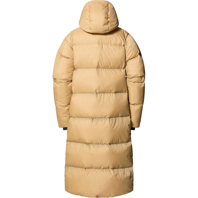 Haglöfs Long Down Parka W – Parka lungă din puf - Bej Sand