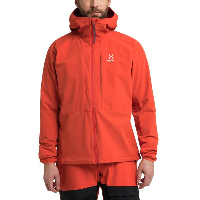 Haglöfs Discover Touring Jacket – Geacă softshell pentru tură de schi - Roșu Habanero