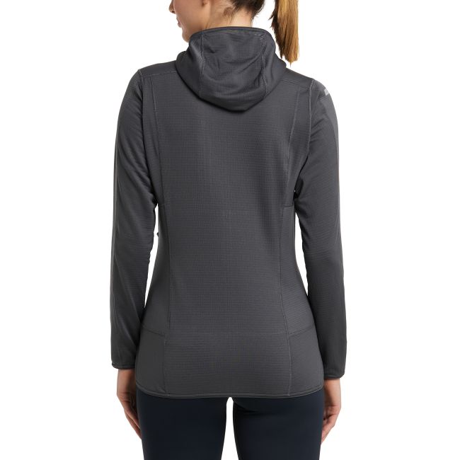 Haglöfs L.I.M Mid Fast Hood W – Hanorac strat intermediar ultraușor - Gri închis Magnetite