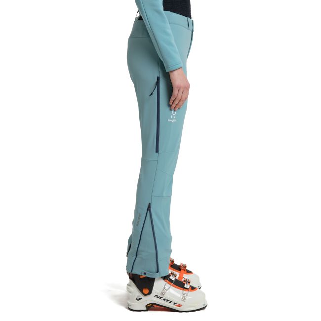 Haglöfs Discover Touring Pant W – Pantaloni softshell pentru tură de schi - Albastru deschis Frost Blue