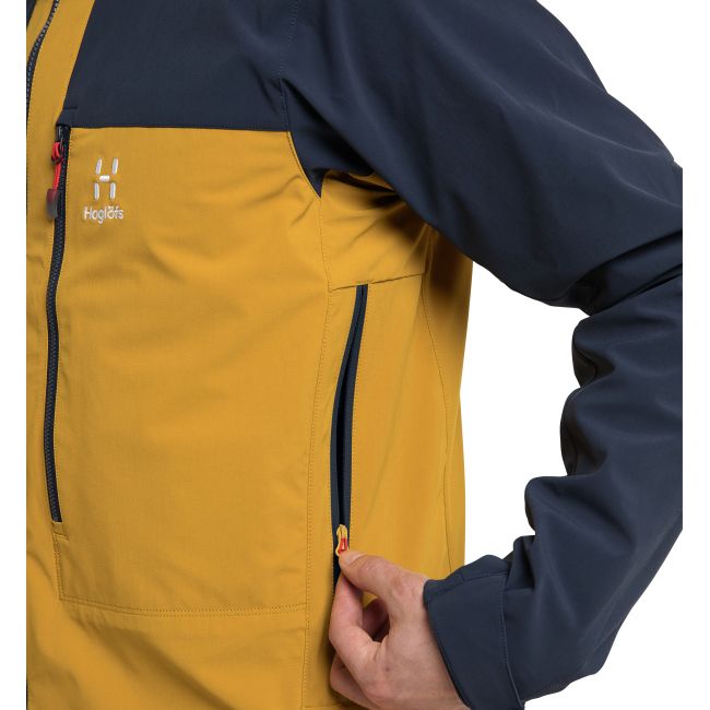 Haglöfs Roc Sight Softshell Jacket – Geacă softshell tehnică - Galben/albastru