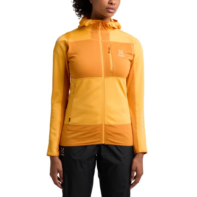 Haglöfs L.I.M Mid Fast Hood W – Hanorac strat intermediar ultraușor - Galben Sunny Yellow/Desert Yellow