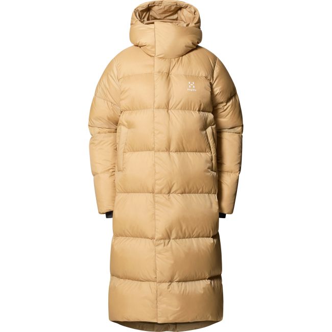 Haglöfs Long Down Parka W – Parka lungă din puf - Bej Sand