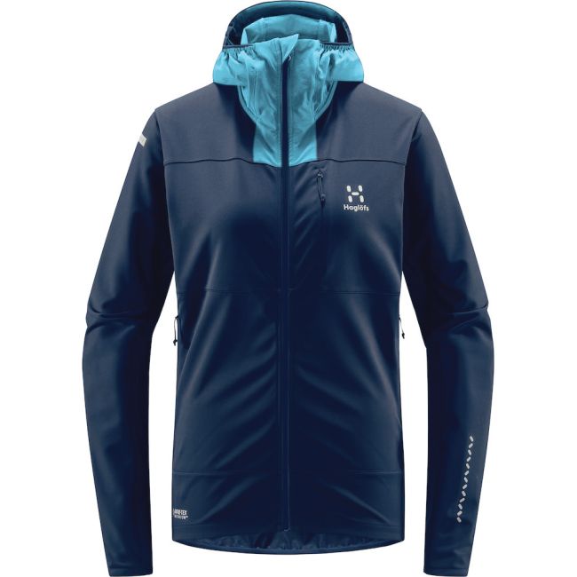 Haglöfs L.I.M Hybrid Softshell Jacket W – Geacă softshell hibridă pentru tură de schi - Albastru Tarn Blue/Frost Blue