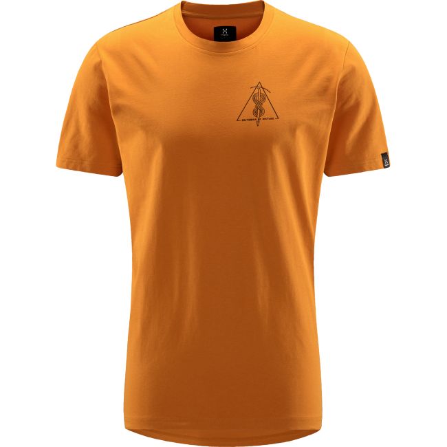 Haglöfs Outsider By Nature Print Tee – Tricou din bumbac organic cu imprimeu - Galben Desert Yellow