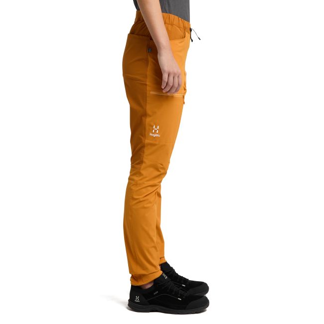 Haglöfs ROC Lite Slim Pant W – Pantaloni de cățărare ușori - Maro Desert Yellow/Golden Brown