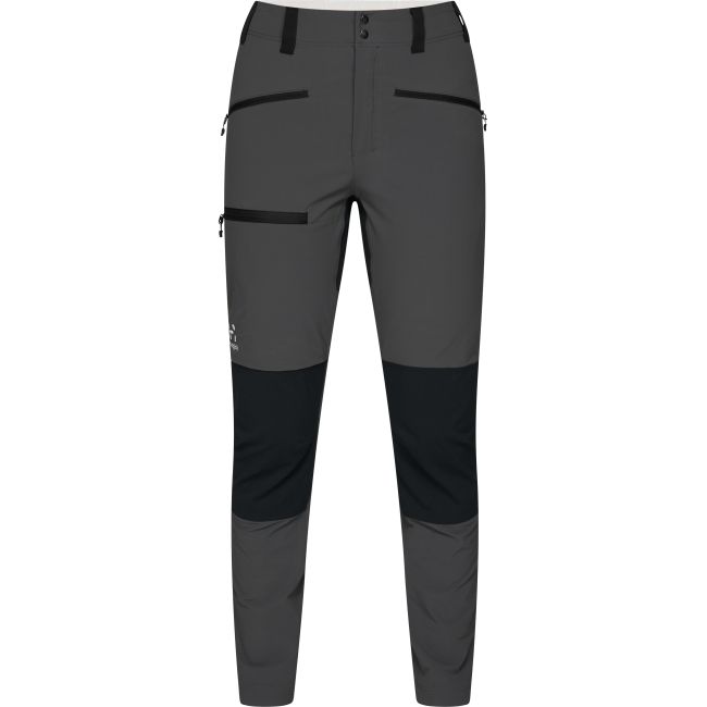 Haglöfs Mid Slim Pant W – Pantaloni softshell outdoor - Gri/negru Magnetite/True Black
