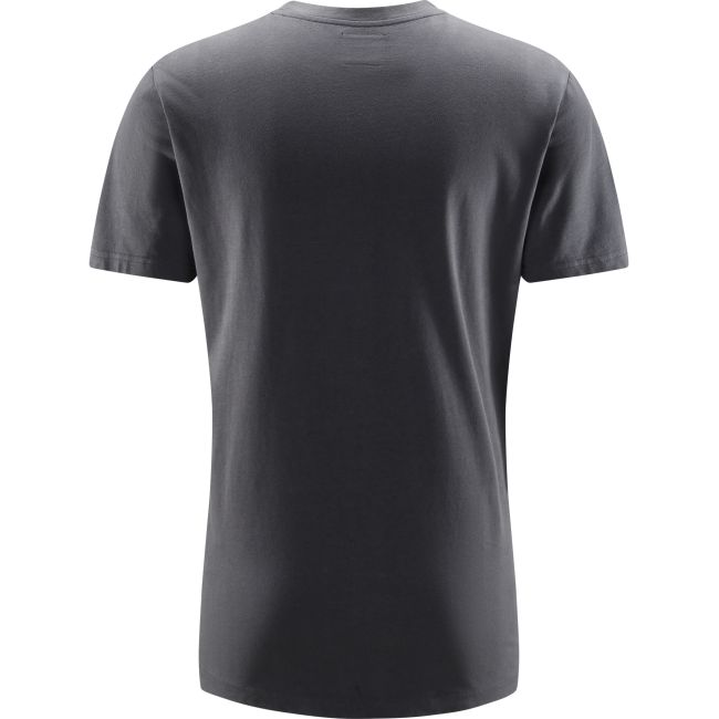 Haglöfs Outsider By Nature Print Tee – Tricou din bumbac organic cu imprimeu - Gri închis Magnetite