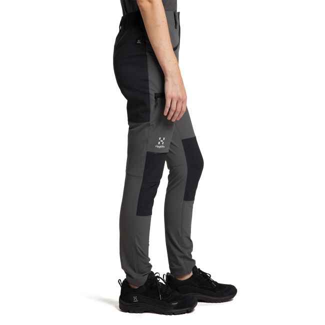 Haglöfs Mid Slim Pant W – Pantaloni softshell outdoor - Gri/negru Magnetite/True Black