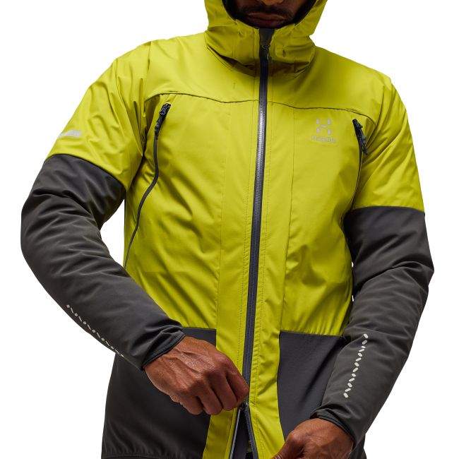 Haglöfs L.I.M Hybrid Touring Hood – Geacă hibridă pentru tură de schi - Verde Aurora/Magnetite