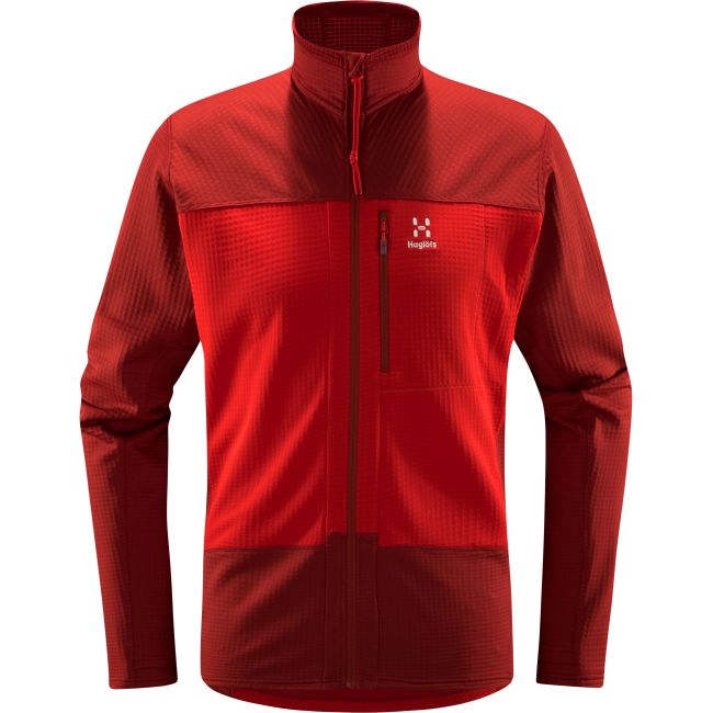 Haglöfs ROC Spitz Mid Jacket – Geacă strat intermediar tehnic - Roșu Zenith Red/Corrosion