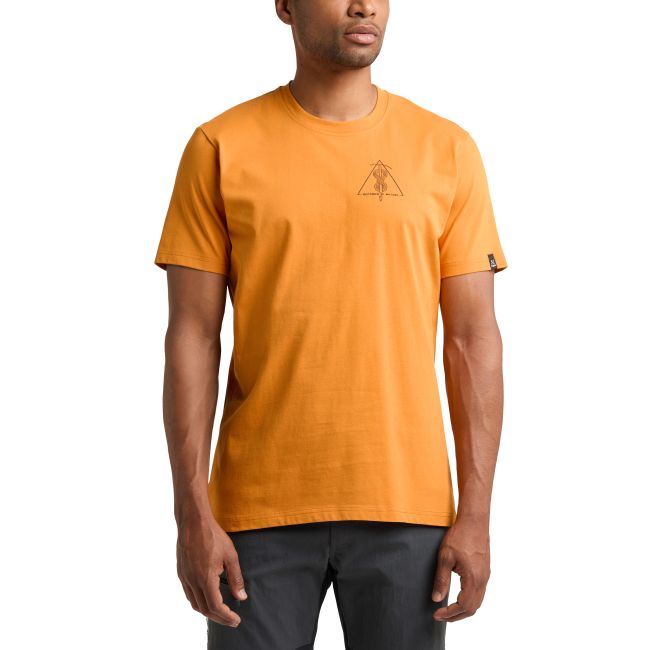 Haglöfs Outsider By Nature Print Tee – Tricou din bumbac organic cu imprimeu - Galben Desert Yellow